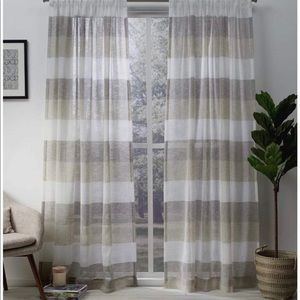 Sheer Striped Window Panels